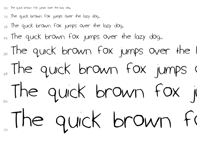 Monica Galaxy font waterfall